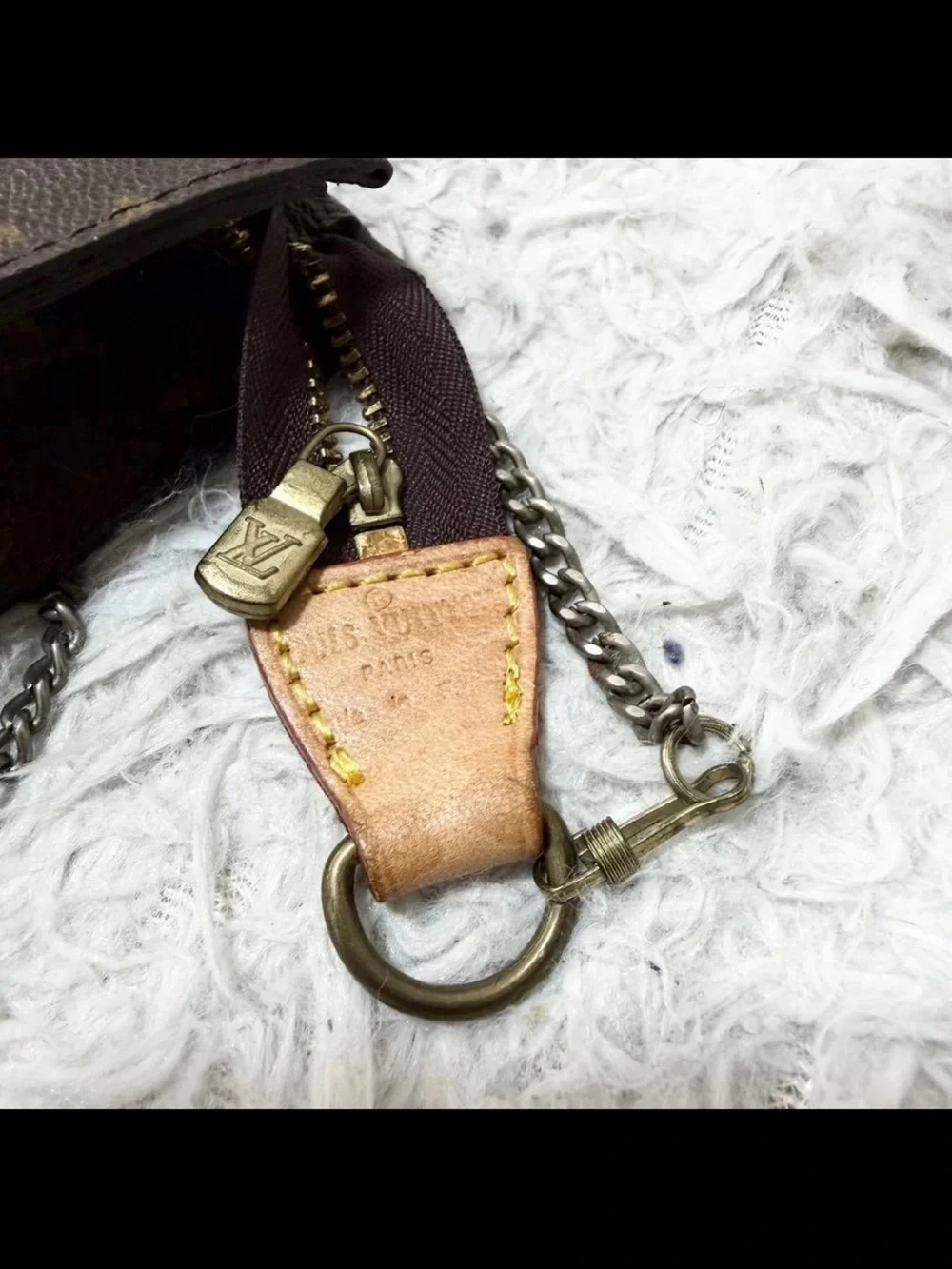 Louis Vuitton Monogram Mini Chain Wallet in Brown